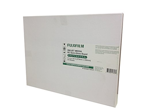 Fujifilm Inkjet RC Semi-Gloss Photo Board 11x14 Box of 20 Sheets