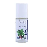Headache Roll-On Relief (Natural Painkiller) by Amrita Aromatherapy with Therapeutic Grade Essential Oils of Peppermint, Yellow Birch, and Sweet Lavandin (Size: 30ml)