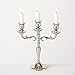Hamptons Three Arm Silver Candelabra, Hand Crafted of Silver Aluminum Nickel, 10.25 Inches High, Weighted