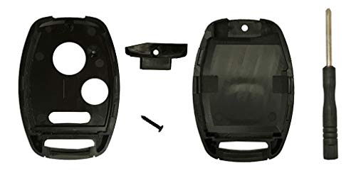 Key Fob Shell Case Fit for Honda Accord Crosstour Civic Odyssey CR-V CR-Z Fit 3 Buttons Keyless Entry Remote Replacement Car Key Housing Casing Only