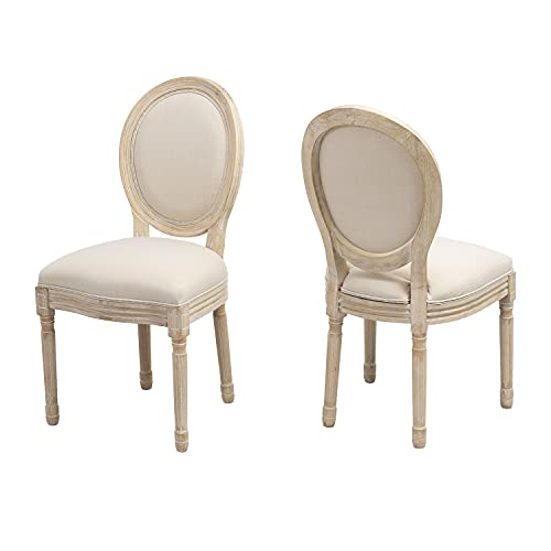 Dining Chairs Farmhouse Fabric Upholstered Dining Room Chairs Accent Kitchen Living Room Chairs