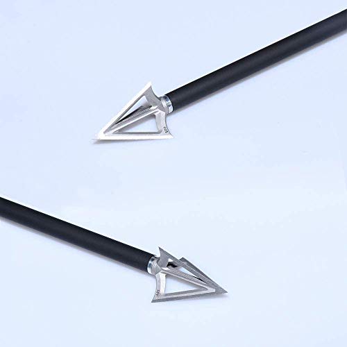 100 Grain Broadheads 6-Pack For Compound Bows - Razor Sharp Hunting Broadheads For Crossbows & Archery