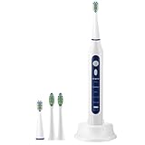 2NICE Electric Sonic Toothbrush Cordless Rechargeable Teeth Brush with 5 optional Modes and 4 Replacement Heads