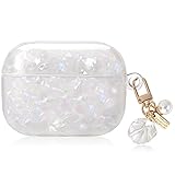 Luxury AirPods 3 Case with Shell Pearl Keychain