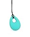 BPA Free Silicone Teething Necklace (Teardrop) (Turquoise)