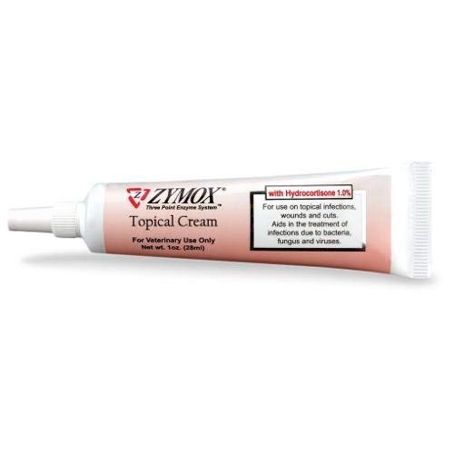 Zymox Topical Cream with 1% Hydrocortisone for Dogs and Cats 1 oz