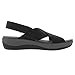 Clarks Women's Arla Kaydin Sandal, Black Elastic Fabric, 8 Medium US
