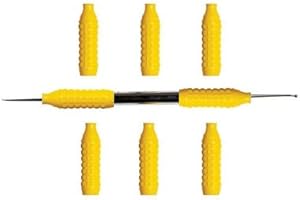 AmeriCan Goods Dental Instrument Silicone Color Code Grips for #2 & #4 Handle Hot Autoclavable up to 375F° Pro Dental Supply (Yellow)