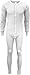 Indera - Mens Long Sleeve Union Suit, White, 860 19257-Small