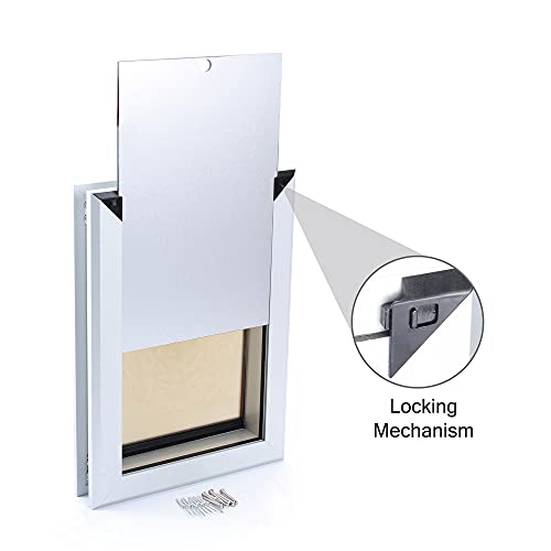 MAVRICFLEX Extreme Weather Dog Door with Sliding Lock Panel, Energy Efficient Rugged Aluminum
