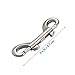 LIOOBO 5pcs Double Ended Bolt Snap Hook Zinc Alloy Double End Scuba Diving Clips for Water Bucket Dog Leash Pet Feed Bucket Hammock Horse Tack (Silver)