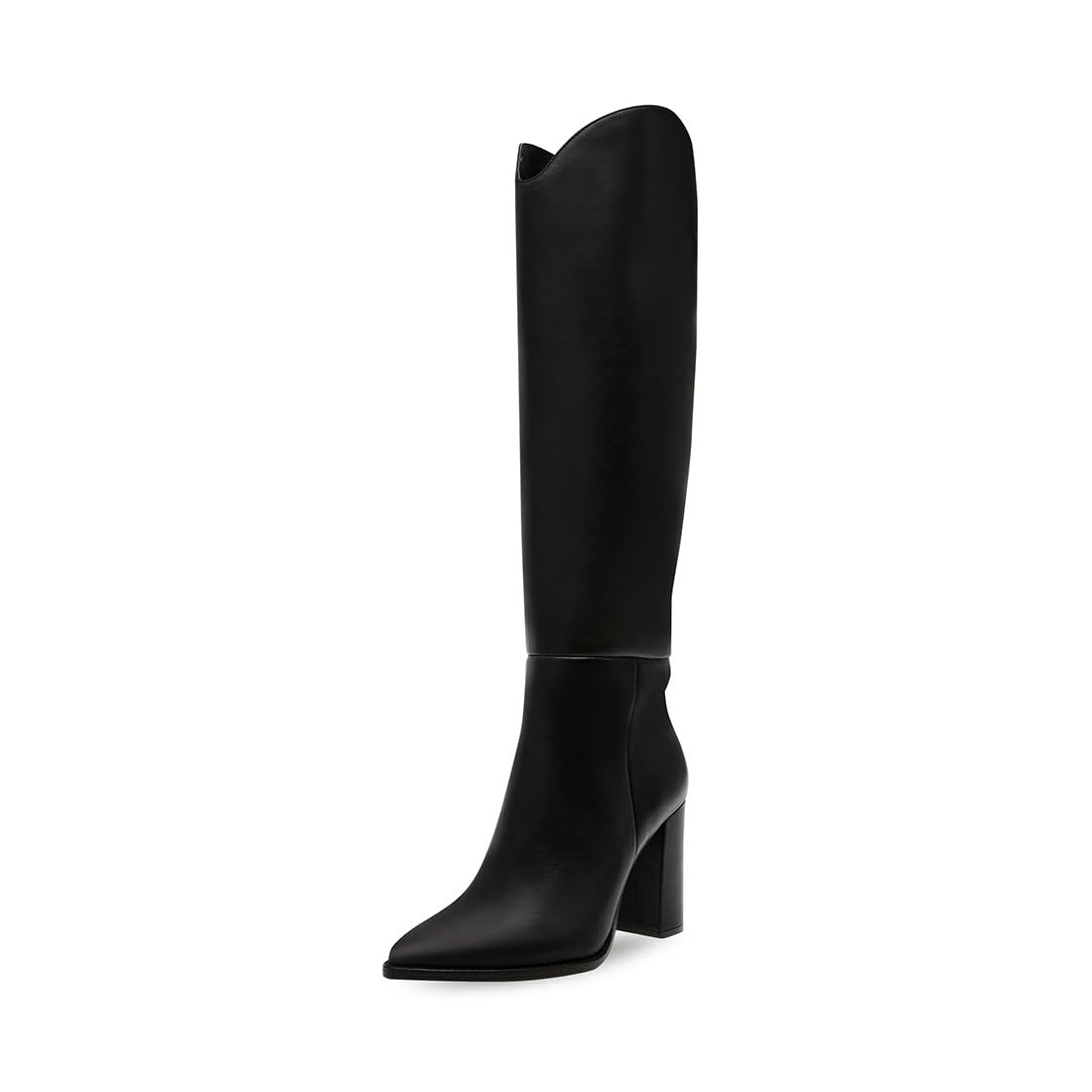 Steve Madden Women’s Bixby Knee High Boot, Black Leather, 6