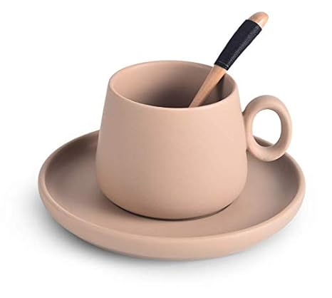 Qnmbdgm Becher Tasse Keramik Becher Stilvolle Macaron Farbe