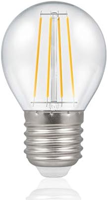 1 x E27 LED Light Bulb, 4W G45 LED Golf Ball Bulb, 40W Incandescent Bulb Equilavent, 470 Lumen 2700K Warm White ES Edison Screw Bulb, Non-Dimmable