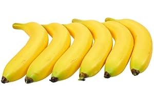 OLIREXD 6PCS Individual Fake Fruit Bananas - Artificial Fruit Lifelike Simulation Bananas for Still Life Paintings, Storefront Party Decoration, House Kitchen Decor, Yellow