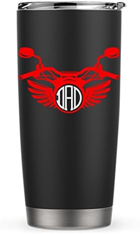 Harley Motorcycle Wings Monogram Decal Sticker for Laptop Dorm Car Yeti RTIC Ozark Tumbler or Cup