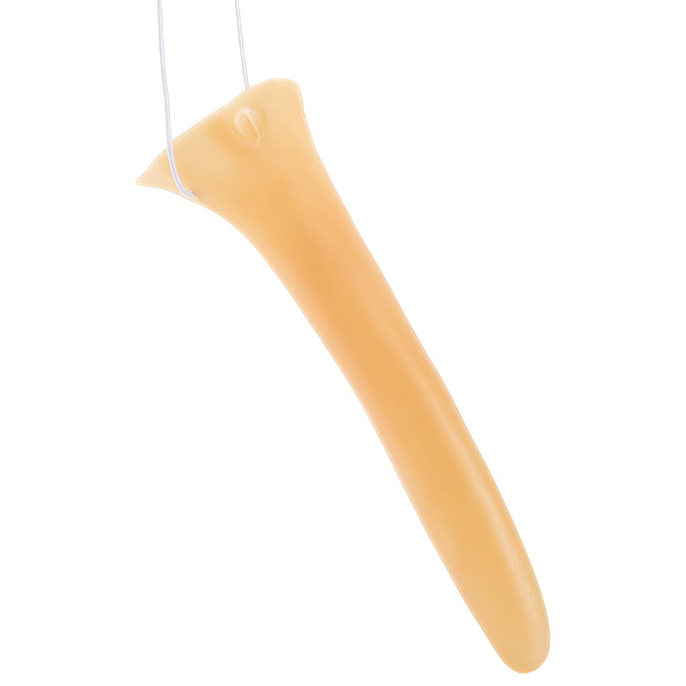 Photo 1 of CREATCABIN 5 Pcs Halloween Long Fake Nose Prosthetic Nose Costume Accessories Pointy Nose Extension Cosplay Party Supplies Prop Plastic Headset Air Vent Soft Reusable for Witch Pinocchio 2.17x6.5 Inch