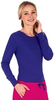 Peaches by Med Couture Women's (4859) Long Sleeve Underscrub Tee (Teal, X-Small)