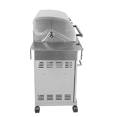 Monument Grills 17842 Stainless Steel 4 Burner Propane Gas Grill with Rotisserie