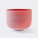 TOPFUND Red C Note Crystal Singing Bowl 8 inch Root Chakra with Suede Mallet