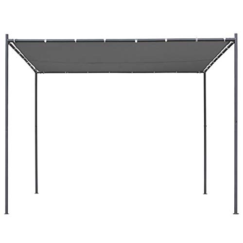 Tidyard Gartenpavillon Mit Schrägdach,Pavillon Pergola Gartenzelt Terrassendach Sonnenschutz Überdachung 300x300x251cm… – Bild 3