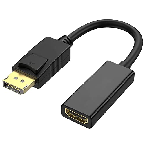 atolla Adaptador DisplayPort a HDMI 4K, DisplayPort Macho a HDMI Hembra con HDTV Audio Convertidor para Ordenador HDTV Proyector Portátil, No HDMI → DP