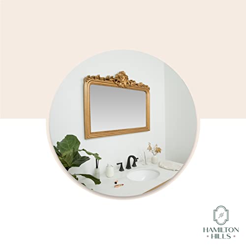 Hamilton Hills 30x40 inch Vintage Gold Mirror French Baroque