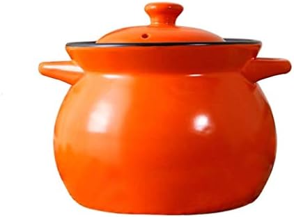 SHICCF Casserole - Pattern Ceramic Round Black Dish Casserole/Clay Pot/Earthen Pot/Ceramic Cookware With Lid (Color : B)