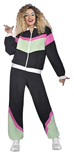 amscan Mens 80s Joggersuit Black Small Costume Set, S (Pack of 2)