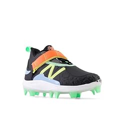 New Balance Lindor V2 Baseball Shoe, Black/Neon