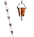 U-nitt 8-1/2 feet Pure Copper Rain Chain for Gutter: Bucket Cup 8.5 ft Length #8146