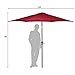 Giantex 10ft Outdoor Patio Umbrella, Market Table umbrella w/Tilt Adjustment and Crank, 180G Polyester, Garden Canopy for Deck Backyard Pool Indoor Outdoor
