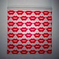 Printed Mini- Re-Sealable Bags/Baggies -300 - 2"w X 2"h    Hot Lips