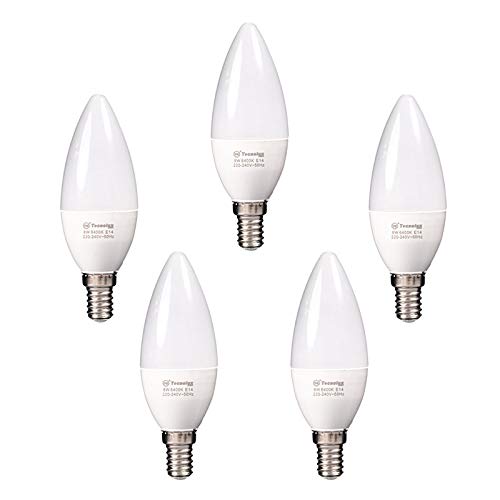 E14 LED Candle Light Bulb 8W C38 Cool White 6400K 640LM (Pack of 5)