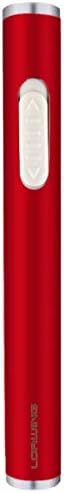 LORWING Innovative Tiny Lighter Mini Electric USB Rechargeable Windproof Flameless Electronic Lighter for Cigarettes with Charging Cable and Gift Box (Red)