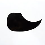 Musiclily Oversize Teardrop Acoustic Guitar Self-adhesive Pickguard for Martin D28 Style guitar, Black