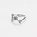 BeOne 6PCS Fashion Vintage Turkish Arrow Moon Turquoise Joint Knuckle Nail Midi Ring Set (Silver)