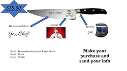 Custom Photo Engraved 8" Chef Knife, Personalized