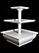 EdgeVantage White Three Tier Server Station - Dessert Tray - Cupcake Stand - Food Display - DAMAGED Box
