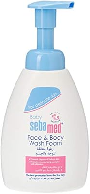 sebamed baby face & body wash foam