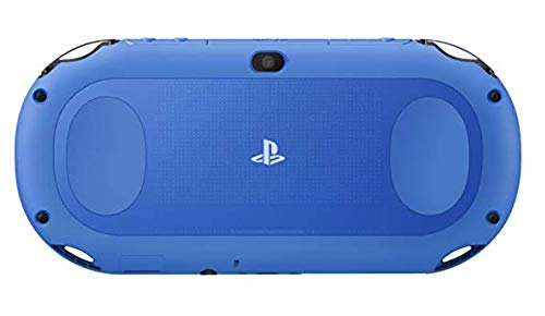 Sony Playstation Vita Wi-Fi 2000 Series with AC Adapter and Silicon Joystick Covers (Renewed) (Piano Black/Matte Blue)
