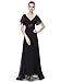 Ever-Pretty Long Short Sleeve Chiffon Dresses Gowns for Party 8US Black