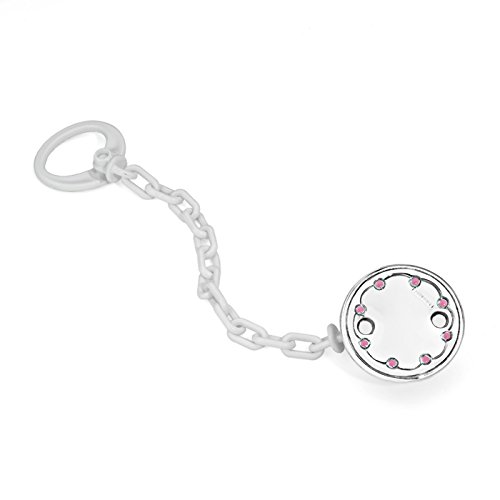 Peter Durán – Pacifier Clip Bodoque Pink/White Gloss