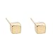 Lureme Classic Jewelry Brass 4mm Cube Square Stud Earrings for Women Girls (02004560-Geometric)
