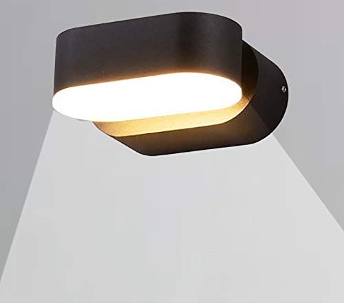 CGC Indoor Outdoor Black Adjustable LED Wall Light IP65 Warm White 3000k Colour Temperature Garden Patio Porch