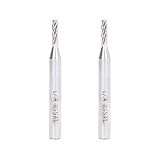 In-tool-home 1/8" X 1/4" HSS 4 Flutes Straight End Mill Cutter Pack of 2