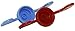 Sippy Cup Spill Proof Lid Screw On Universal Bottle Lids Kit for Baby and Toddler - Fits Almost All Juice, Water, Milk, etc Bottles - Made in the USA by Sippy N'A Jiffy (red/blue)