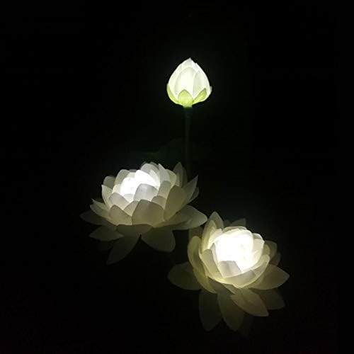 Artbro Outdoor Solar Garden Stake Lights Solar Flower Lights with 3 Lotus Flower,LED Solar Powered Lights for Patio,Yard Decoration(White-1 Pack)