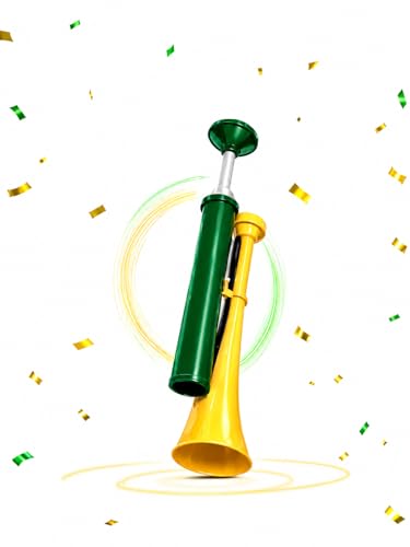 Vuvuzela Gigante, Verde e Amarelo, Buzina Super Potente para Torcida