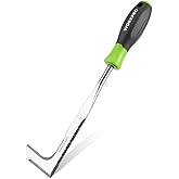 WORKPRO Crack Weeder, 12" Stainless Steel Crevice Weeding Tool | Soft Handle, L-Shaped Side-Walk Weed Puller Spatula, For Garden Lawn Yard Patio Terrace Paving Moss Garden Tool